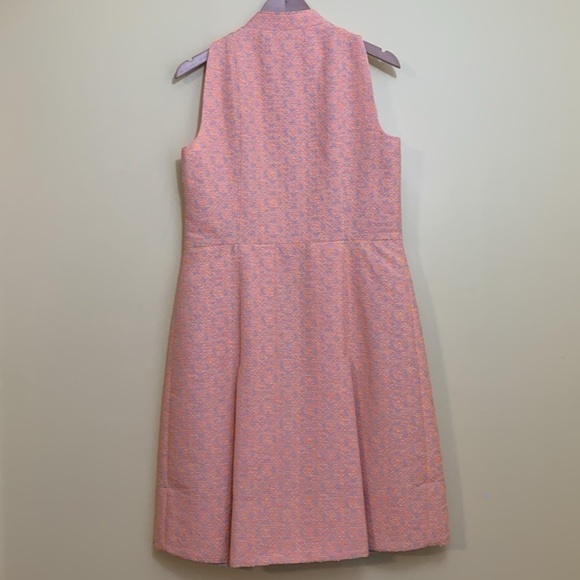 Akris Punto | Orange Zip Front Lined Pocket Fit & Flare Midi Sleeveless Dress 10 - Picture 17 of 17